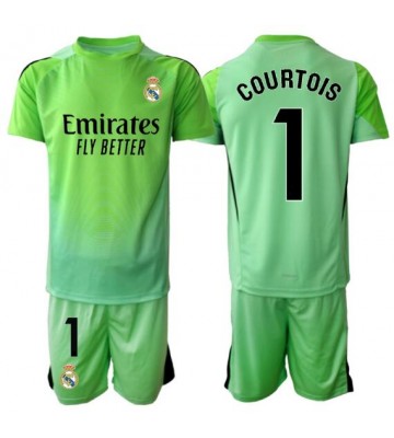 Real Madrid Thibaut Courtois #1 Goalkeeper Replica Away Stadium Kit for Kids 2025-26 Short Sleeve (+ pants)